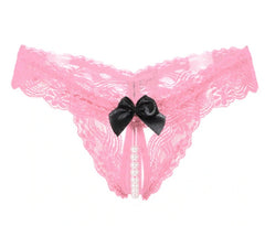 Women's Sexy Thong With Beads - Mubimart -  