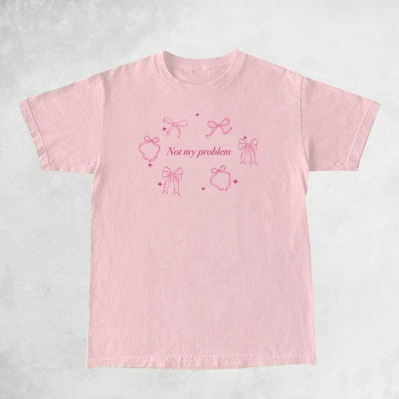 Fashion Ribbon Bow T-shirt For Women - Mubimart