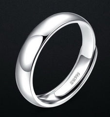 Glossy Ring Simple Men's Silver Ring