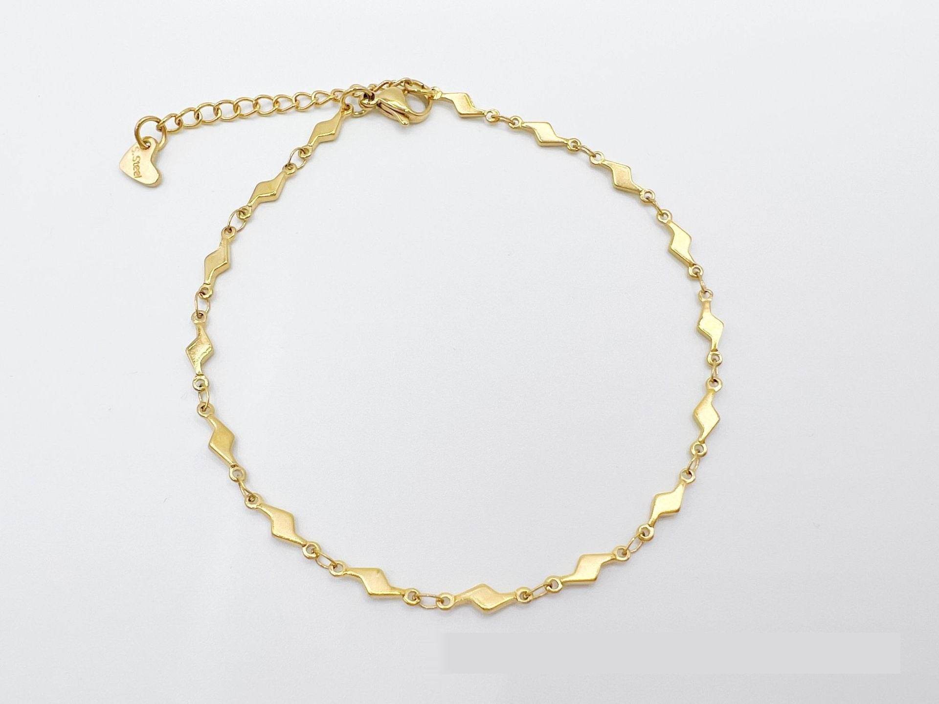 Simple Niche European And American Style Stainless Steel Anklets - Mubimart