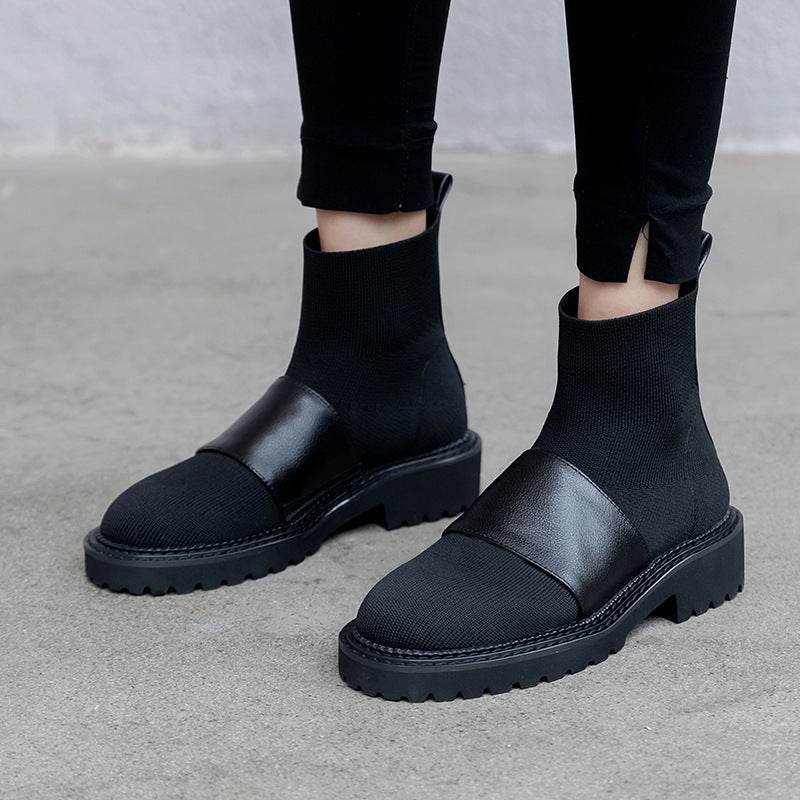 Single boots socks boots women boots - Mubimart