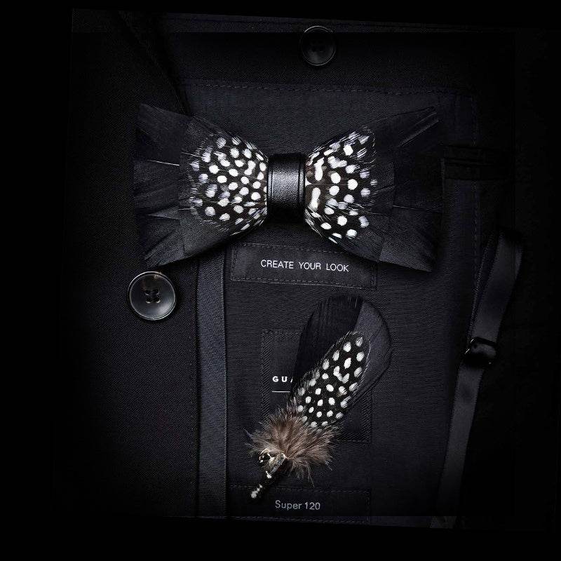 Feather bow tie - Mubimart