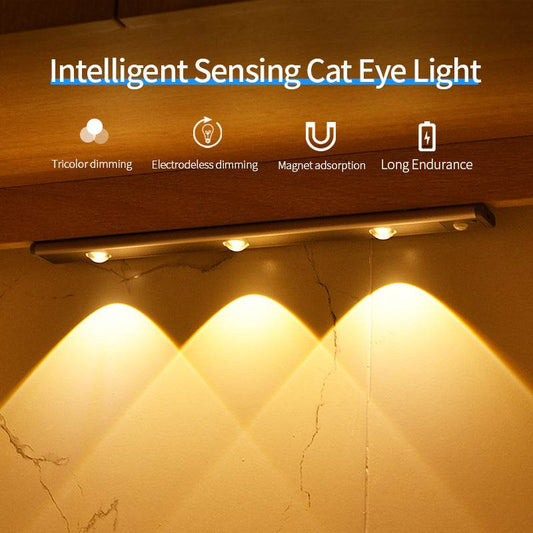 Motion Sensor Lamp Under The Cabinet Dimmable Cabinet Lamp Rechargeable Magnetic Suction Installation Kitchen Night Light Wardrobe Lamp - Mubimart