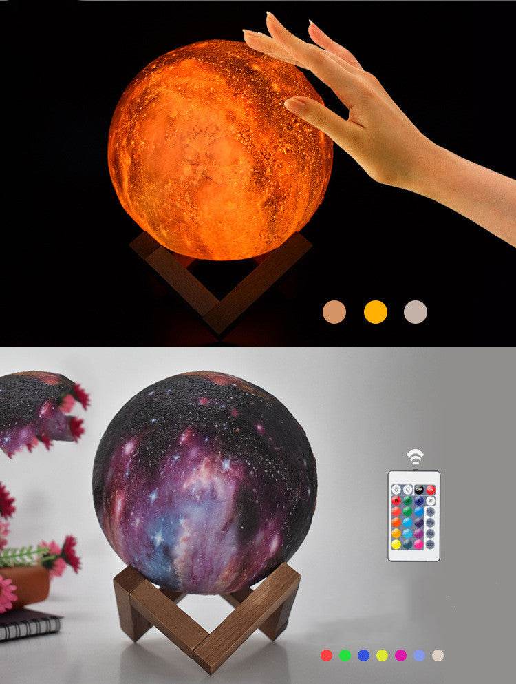 3D Printing Moon Lamp Galaxy Moon Light - Mubimart