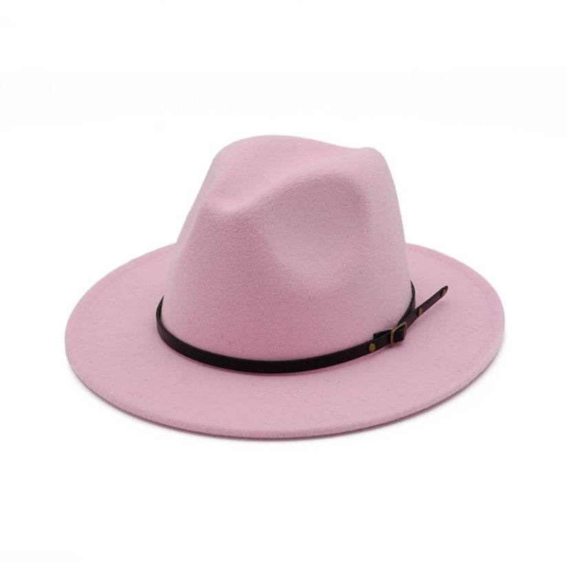 Automne et Hiver Laine Chapeau De Fedora De Mode Femme En Laine chapeau haut-de-forme Noir Chapeau Rouge Fedora Hommes L'église Panama Sombrero Chapeau - Mubimart