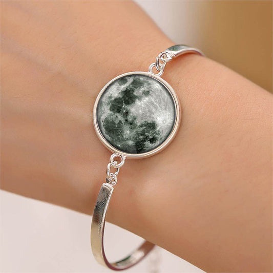 Galaxy Moon Time Gemstone Luminous Bracelet - Mubimart