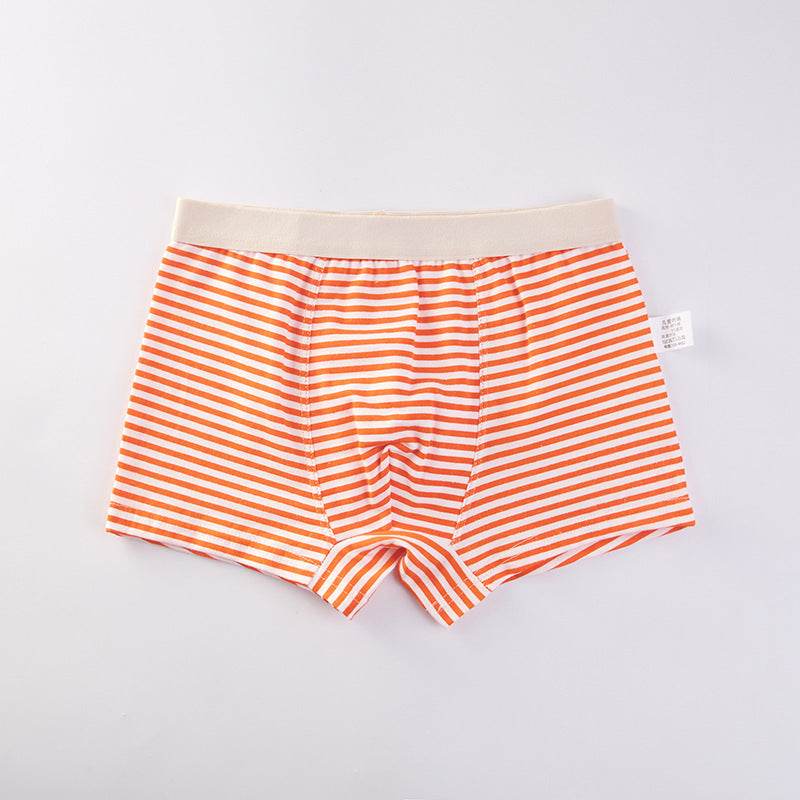 Class A Cotton Boxer Stripe Boxer Children's Briefs - Mubimart