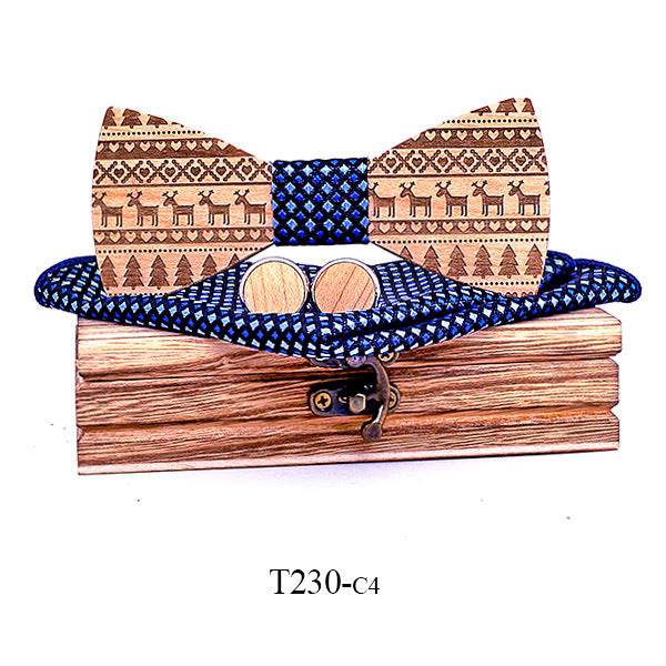 Elk wooden bow tie - Mubimart