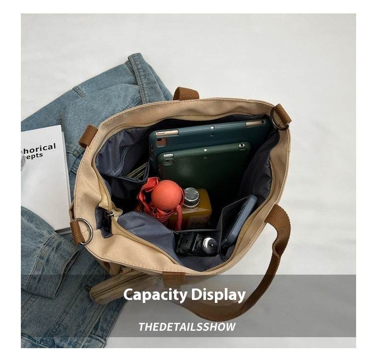 Niche Casual Fashion Nylon Canvas Tote Bag For Women - Mubimart