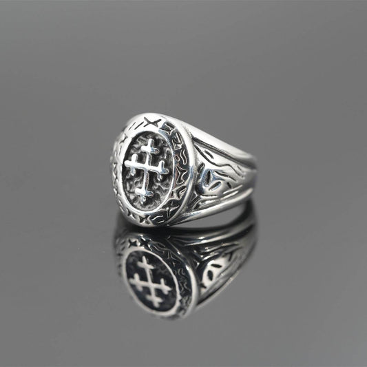 Fashion Brand Hip Hop Cool Retro Titanium Steel Ring For Men - Mubimart