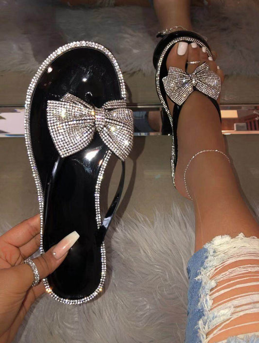 Diamond flat sandals - Mubimart