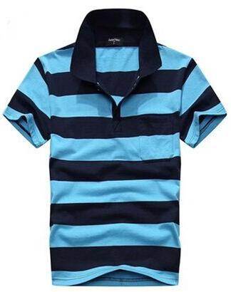 Stripe Men Polo Shirt - Mubimart
