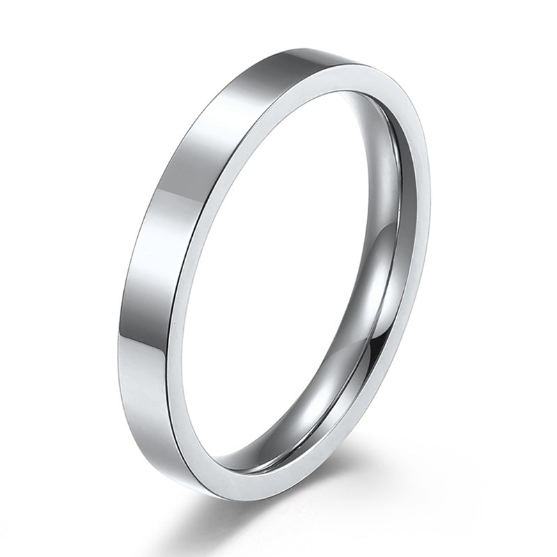 3mm Stainless Steel Stackable Ring Plain Wedding Band for Women Men