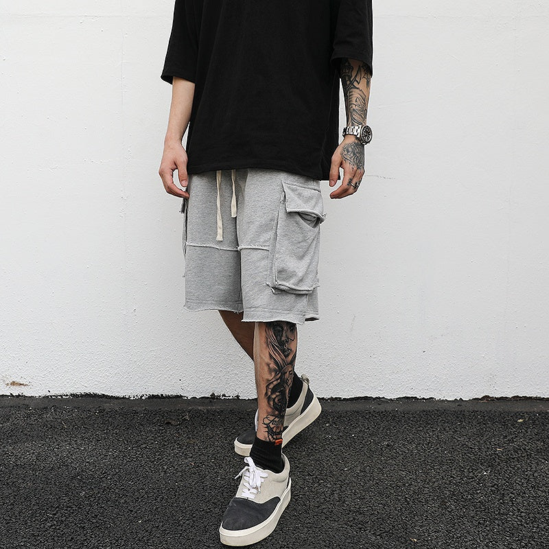 Ripped Seam Cargo Shorts