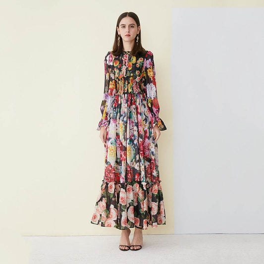 Printed dress maxi - Mubimart