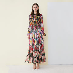 Printed dress maxi - Mubimart - Plus Size Maxi Dress 