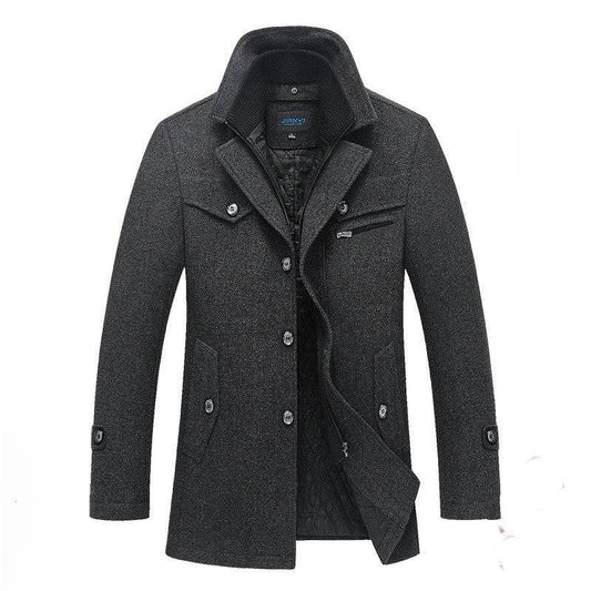 Autumn and Winter New Men's Woolen Coat Men - Mubimart