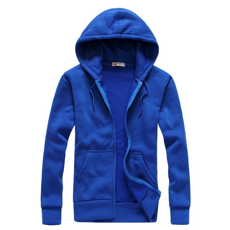 Hooded Pocket Zipper Matching Cardigan Hoodie - Mubimart