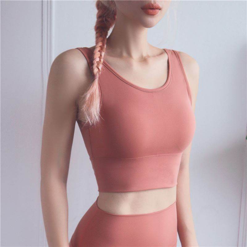 Shockproof gathered sports bra - Mubimart