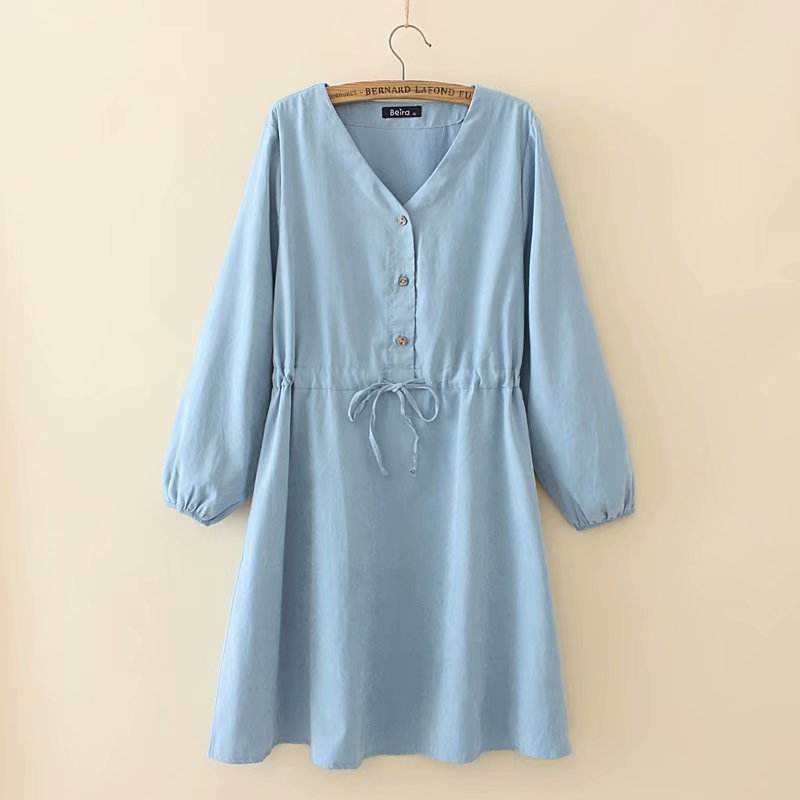 Shirt mid-length dress - Mubimart