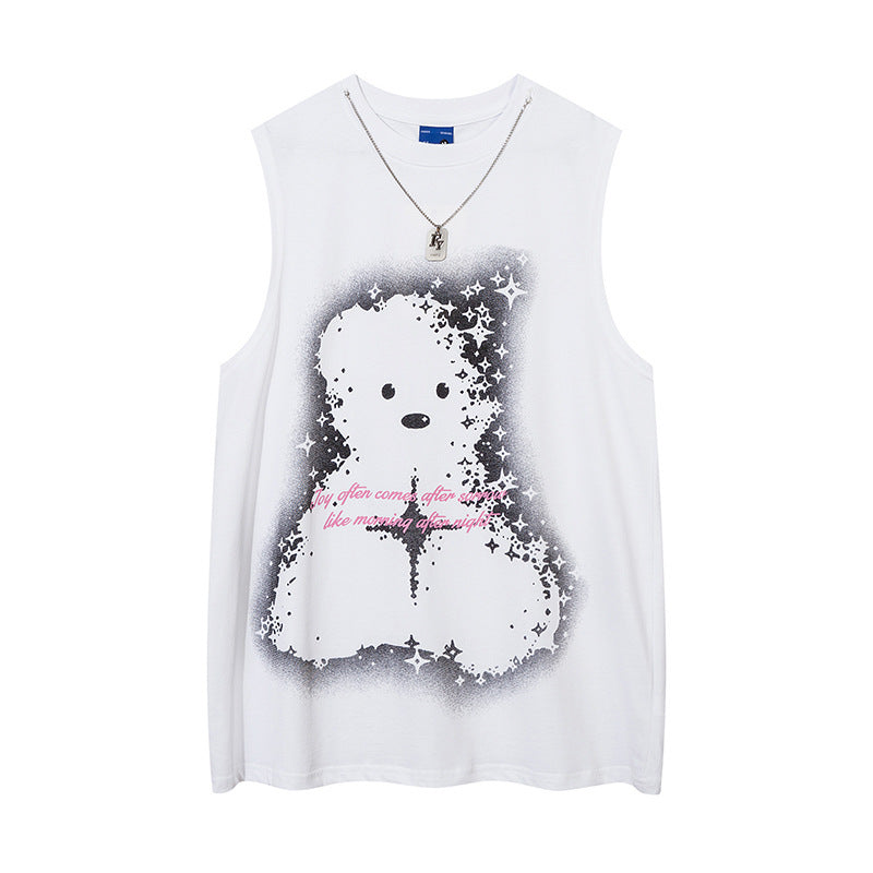 Bear Tank Top Sleeveless T-shirt Men