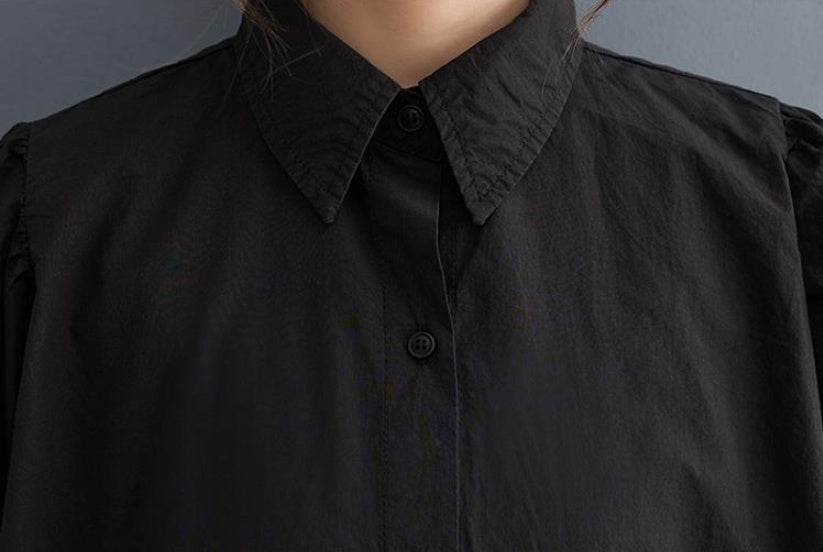 Women's Loose Plus Size Stitching Casual Shirt Dress - Mubimart