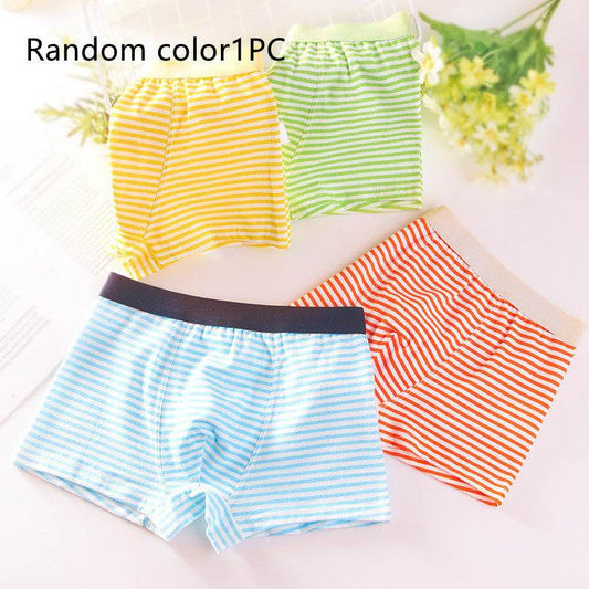 Class A Cotton Boxer Stripe Boxer Children's Briefs - Mubimart