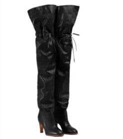Over The Knee Synthetic PU Stretch Boots - Mubimart