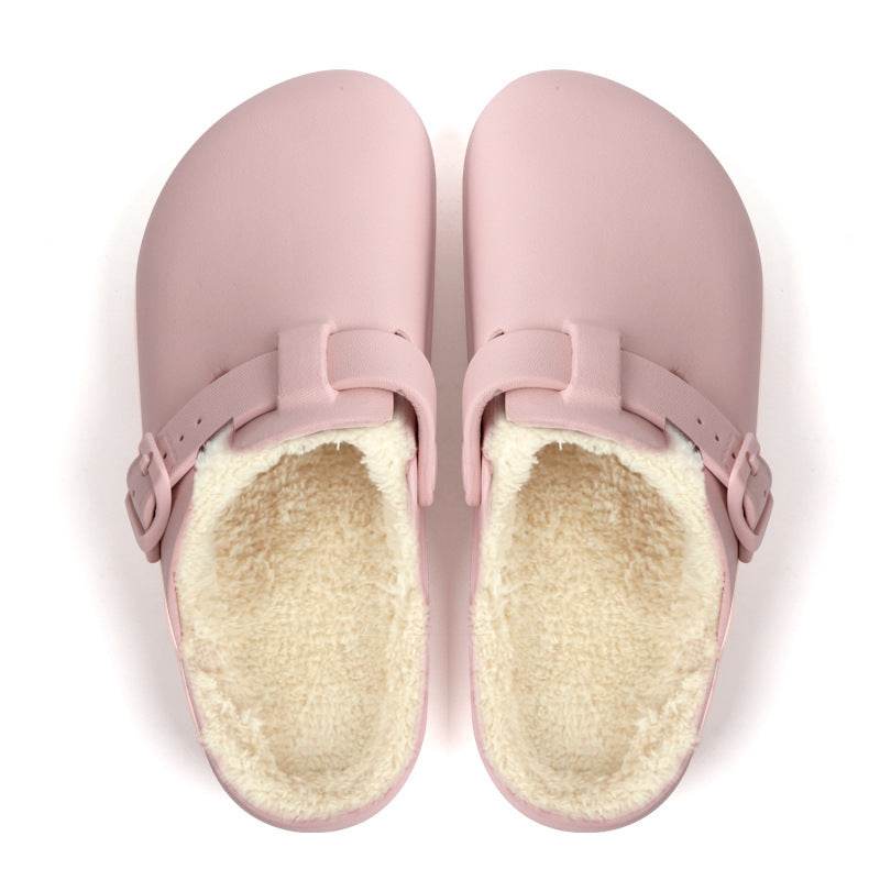EVA Buckle Slippers Waterproof Warm Shoes Women Bedroom Home Slippers - Mubimart