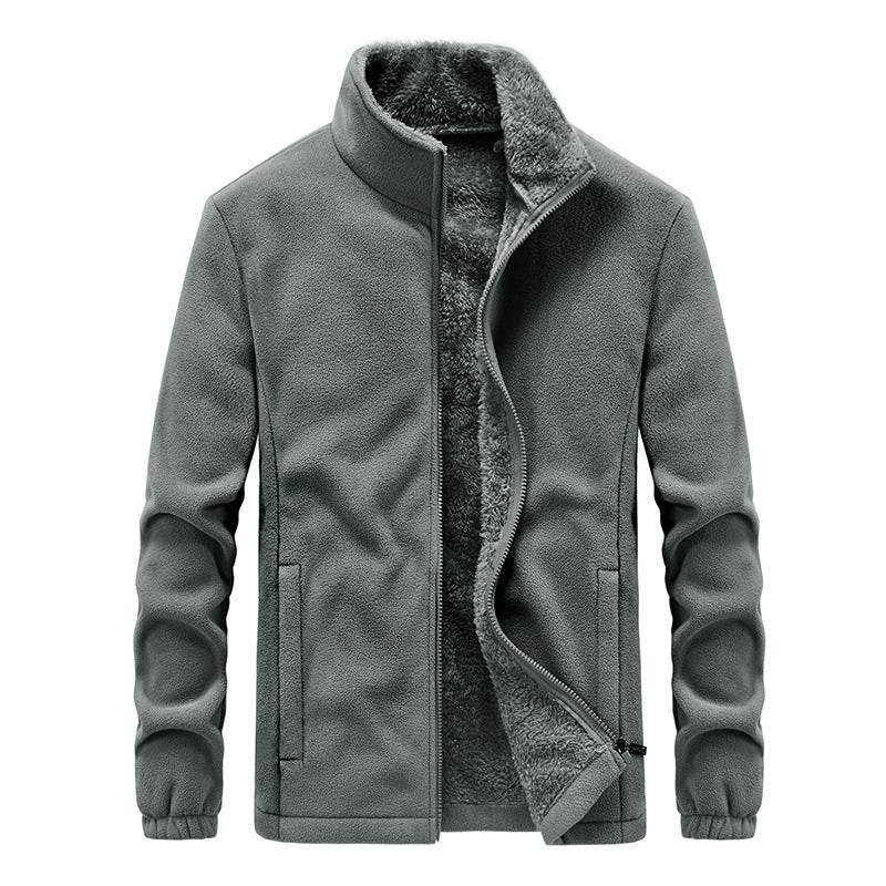 Polar Fleece Warm Sweatshirt Jacket Jacket Thicken Plus Fleece Men's Jacket - Mubimart