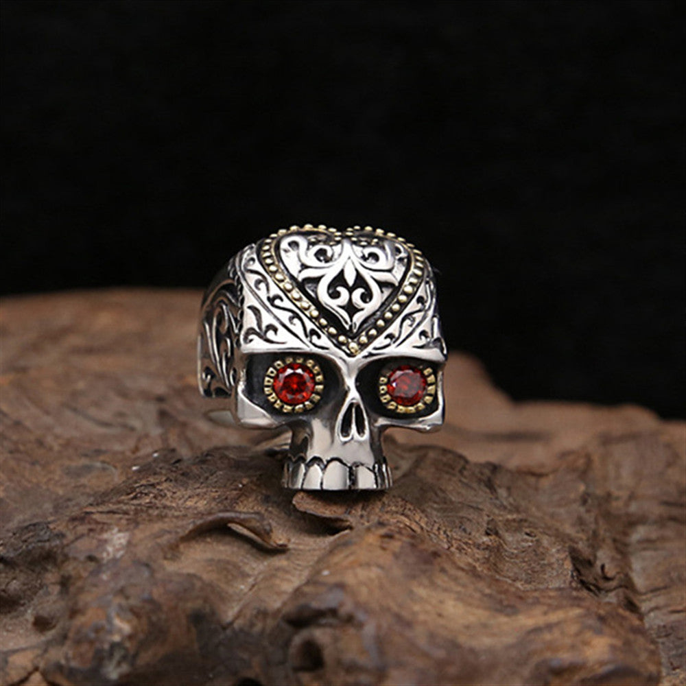 Retro Skull Heren Dominante Mode Ring