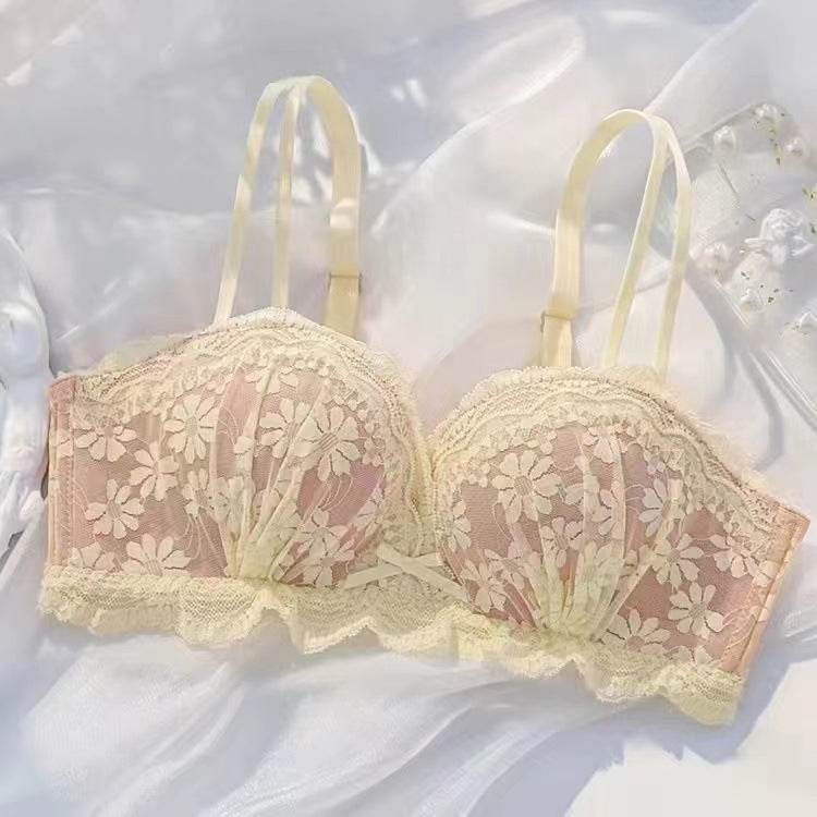 Push Up Underwear Women's Sexy Lace Bra Wireless Bra - Mubimart