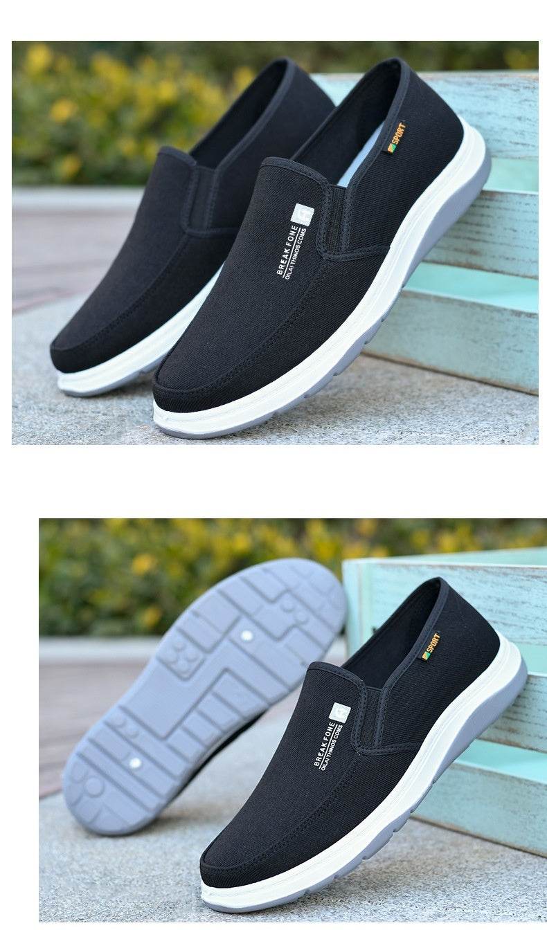 Denim Casual Shoes Slip-on Simple Slip-on Soft Bottom Work Shoes Board Shoes - Mubimart