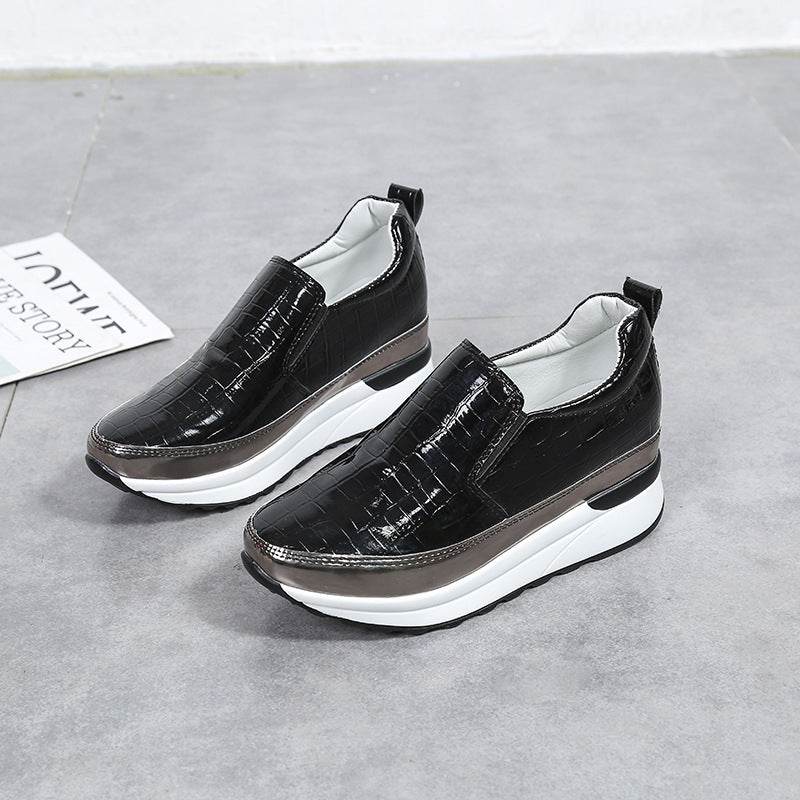 All-match Loafers Women 40 Platform Lazy Shoes - Mubimart