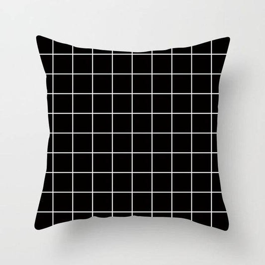 Black and white polyester pillowcases - Mubimart