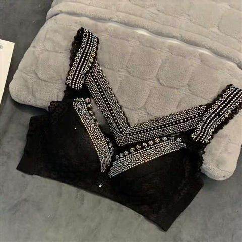Sexy Lingerie Female Lace Hollow Wide Band Bra - Mubimart