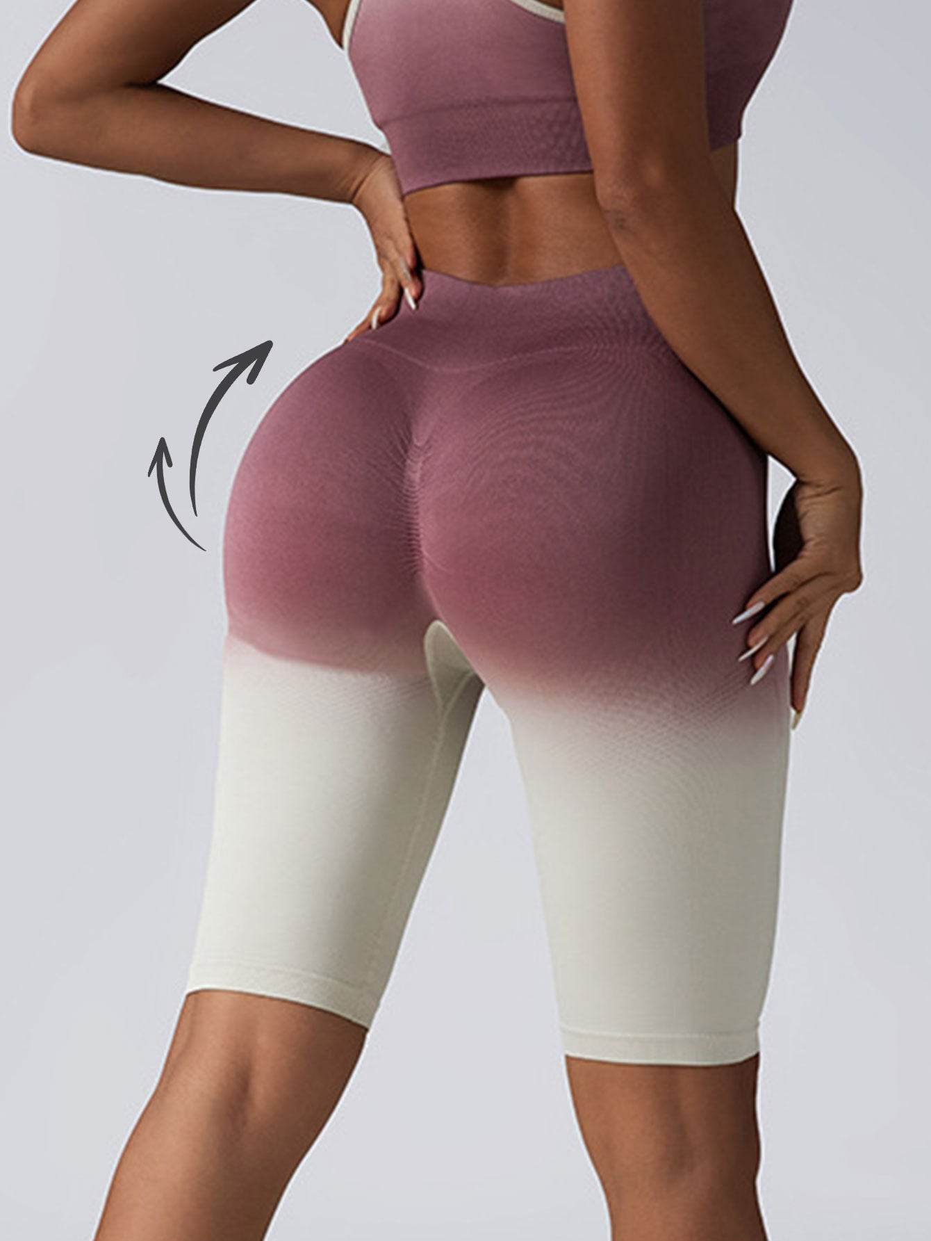 3 Pack Women Workout Shorts Scrunch Shorts Seamless High Waisted Contour Gym Yoga Biker Shorts - Mubimart