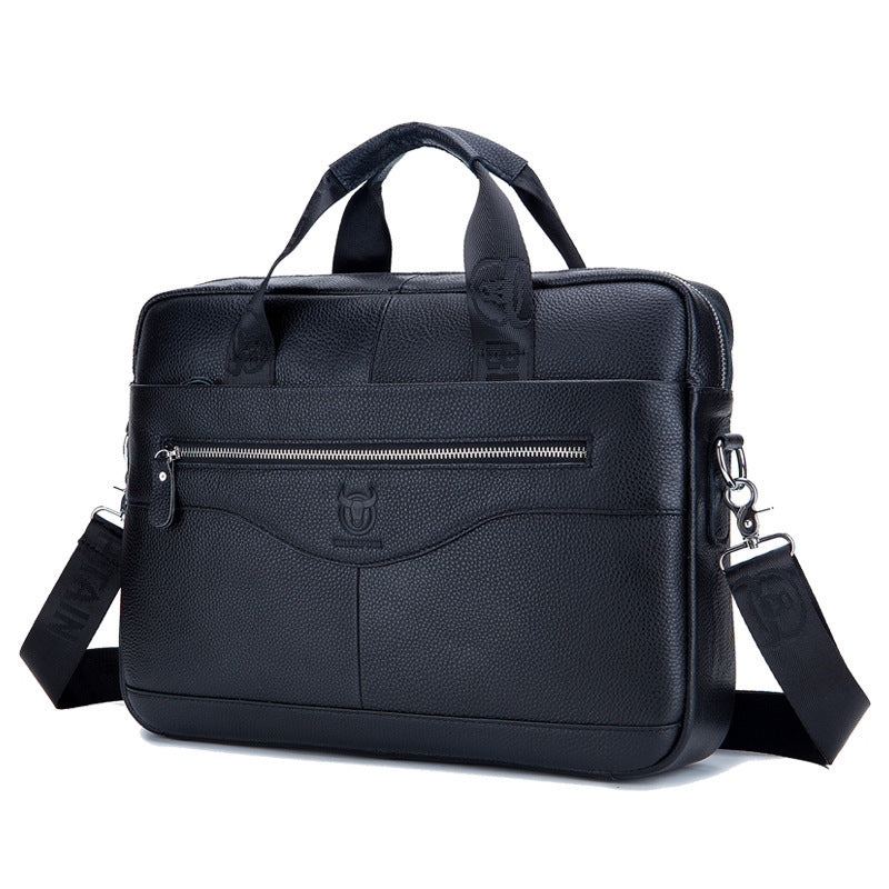 First layer cowhide multifunctional briefcase