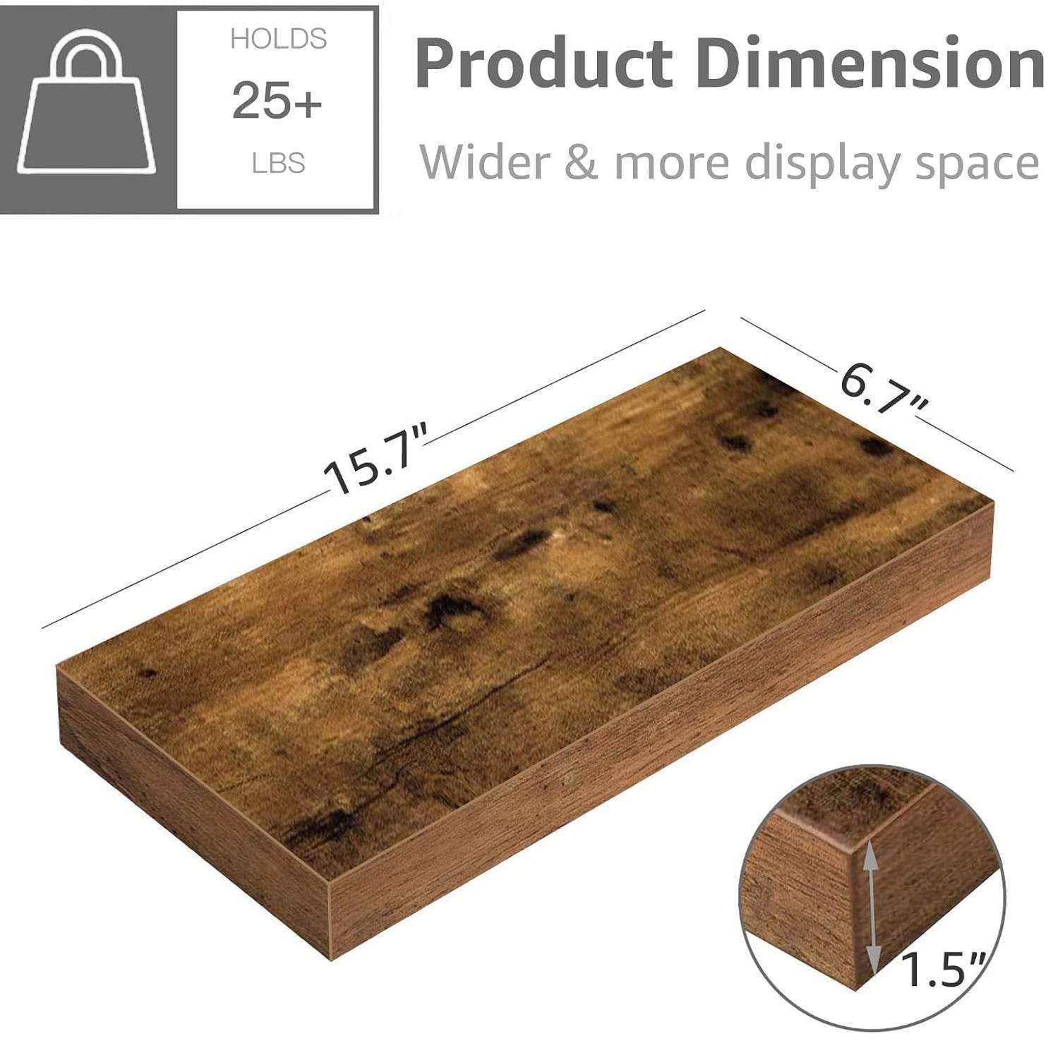 Floating Shelf Living Room Wall - Mubimart