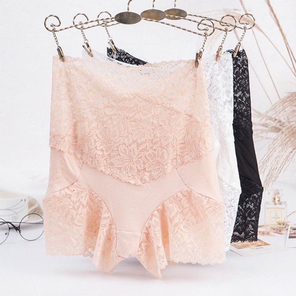 Boxer lace high waist panties - Mubimart
