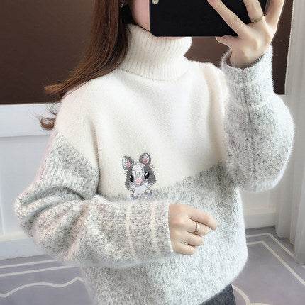 Turtleneck ladies sweater - Mubimart