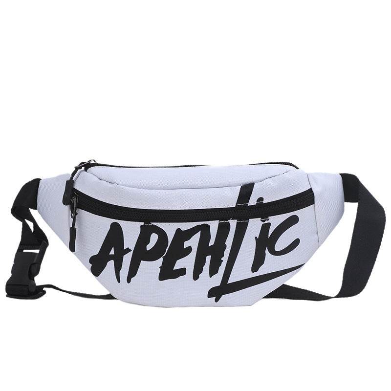 Nylon printed letters small satchel - Mubimart