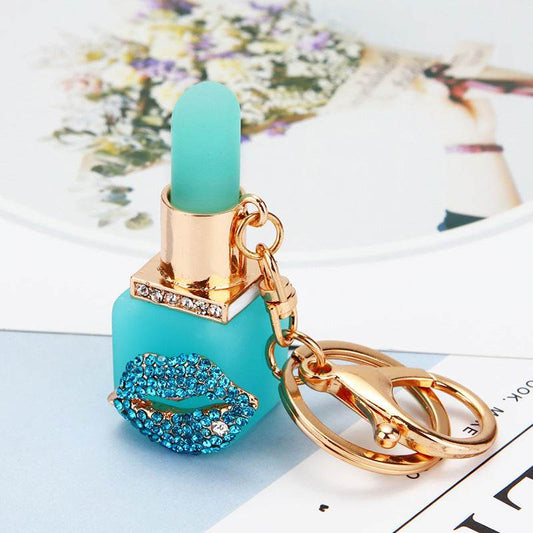 Rhinestone Satchel Car Key Ring Female - Mubimart