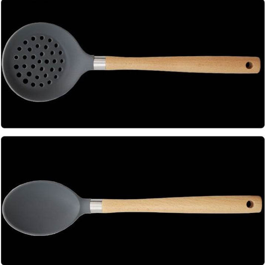 Direct Selling Wooden Handle Silicone Kitchen Utensils And - Mubimart