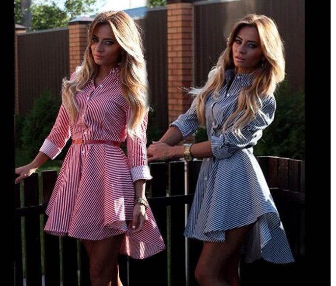 2021ebay fast selling sexy female long sleeved dress cocktail casual Mini Dress - Mubimart