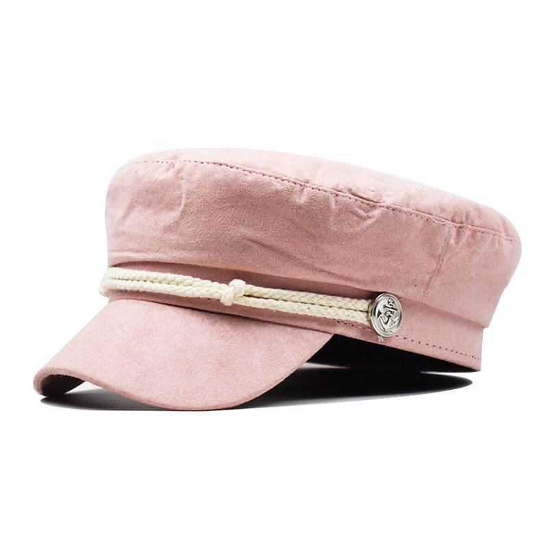 Vintage deerskin velvet octagonal hats - Mubimart