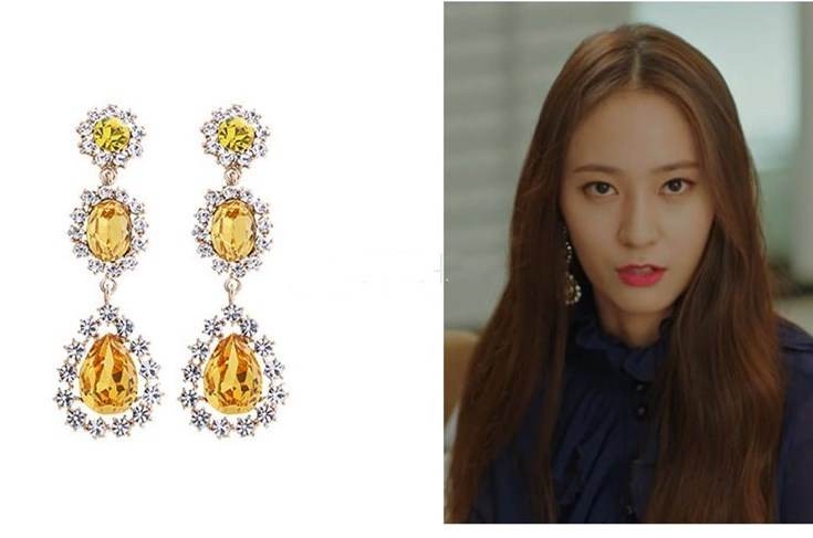 Temperament Crystal Glitter Stud Earrings Women Earrings - Mubimart