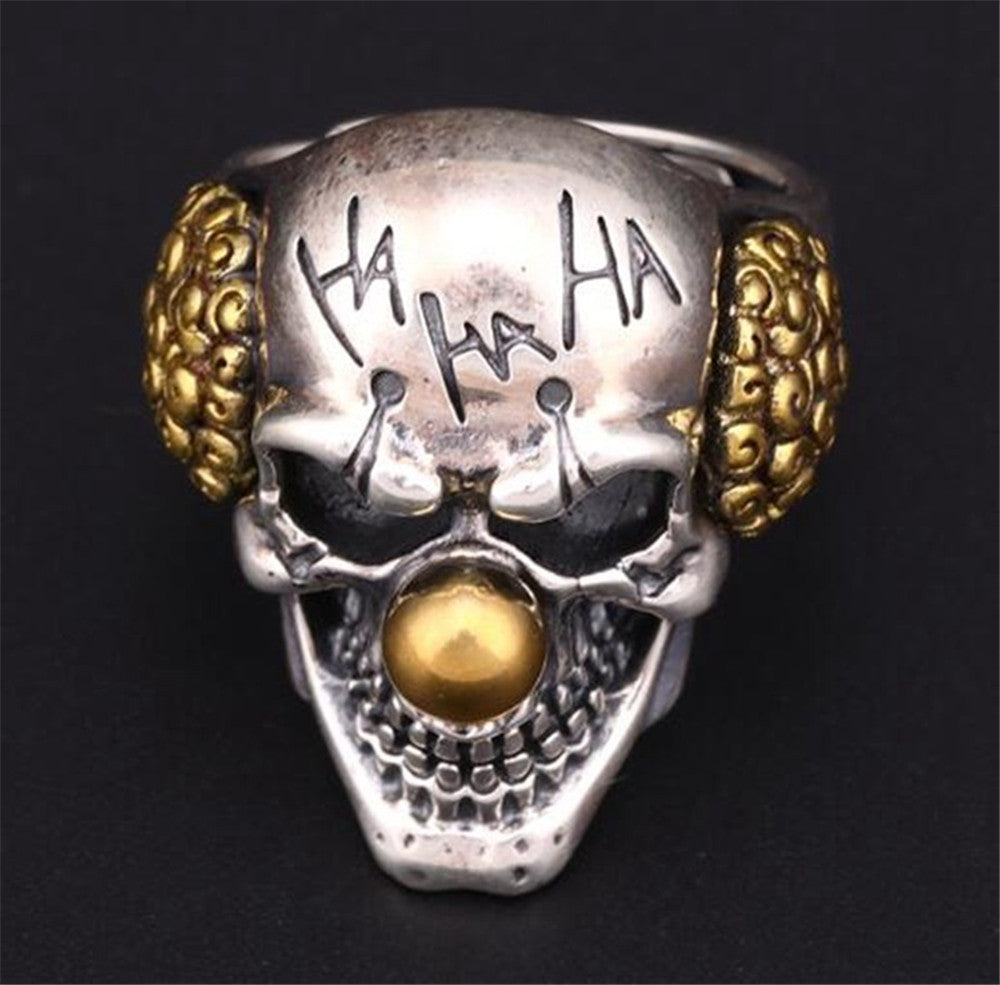 Clown Men Domineering Personality Skull Ring