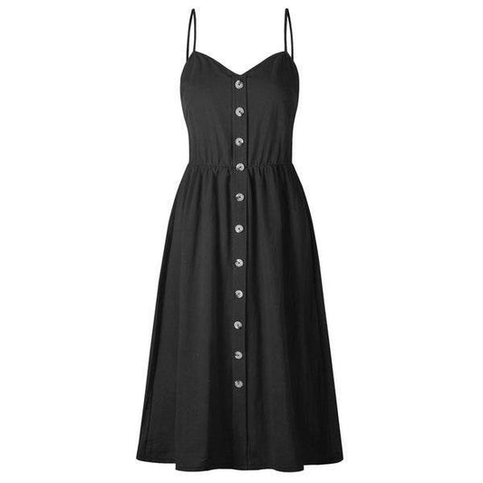Printing Slip Dress - Mubimart