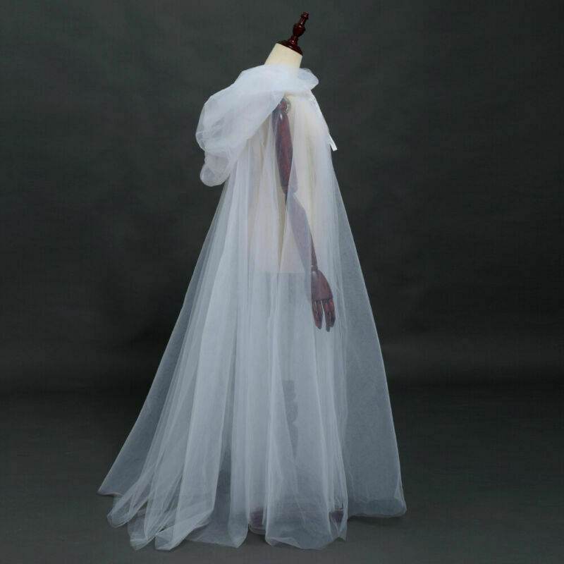 Witch Net Yarn Long Cloak Prom Party Dress - Mubimart